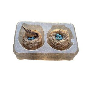 Marjolein Bastin Hallmark Bird Nest Clip Pair, Blue Eggs Ornaments Vintage, NEW